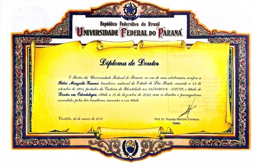Doctor's credential certificate 1