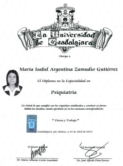 Doctor's credential certificate 2