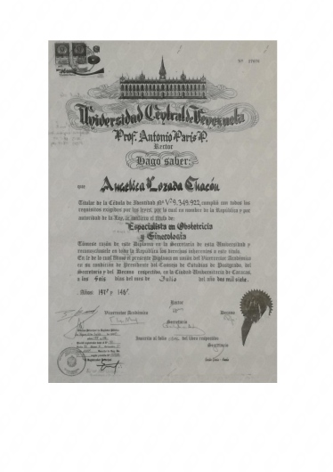 Doctor's credential certificate 2