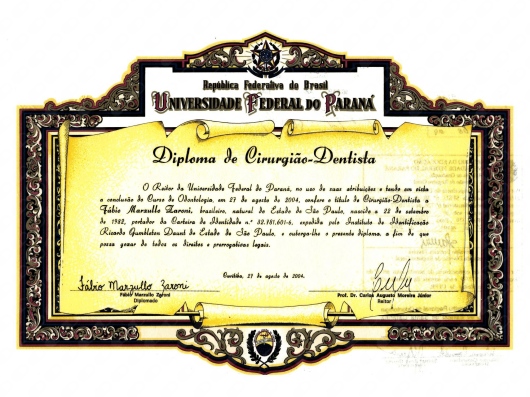 Doctor's credential certificate 2