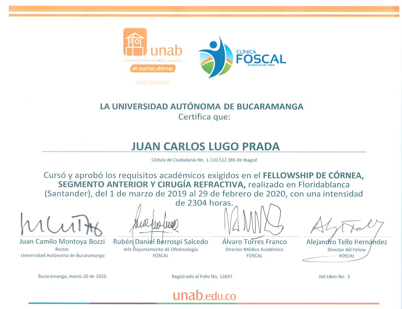 Doctor's credential certificate 4