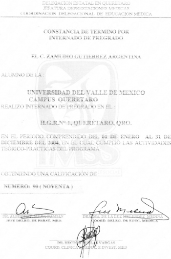 Doctor's credential certificate 6