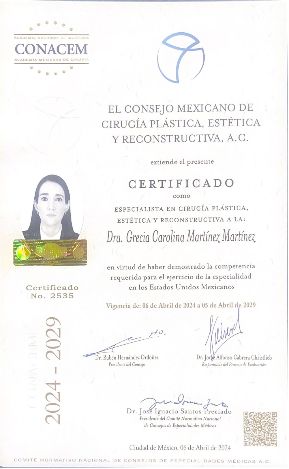 Doctor's credential certificate 3