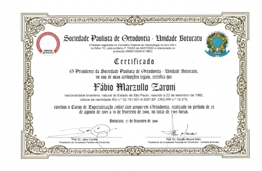 Doctor's credential certificate 6