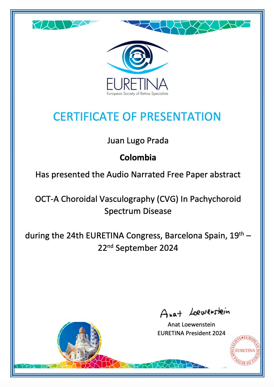 Doctor's credential certificate 8