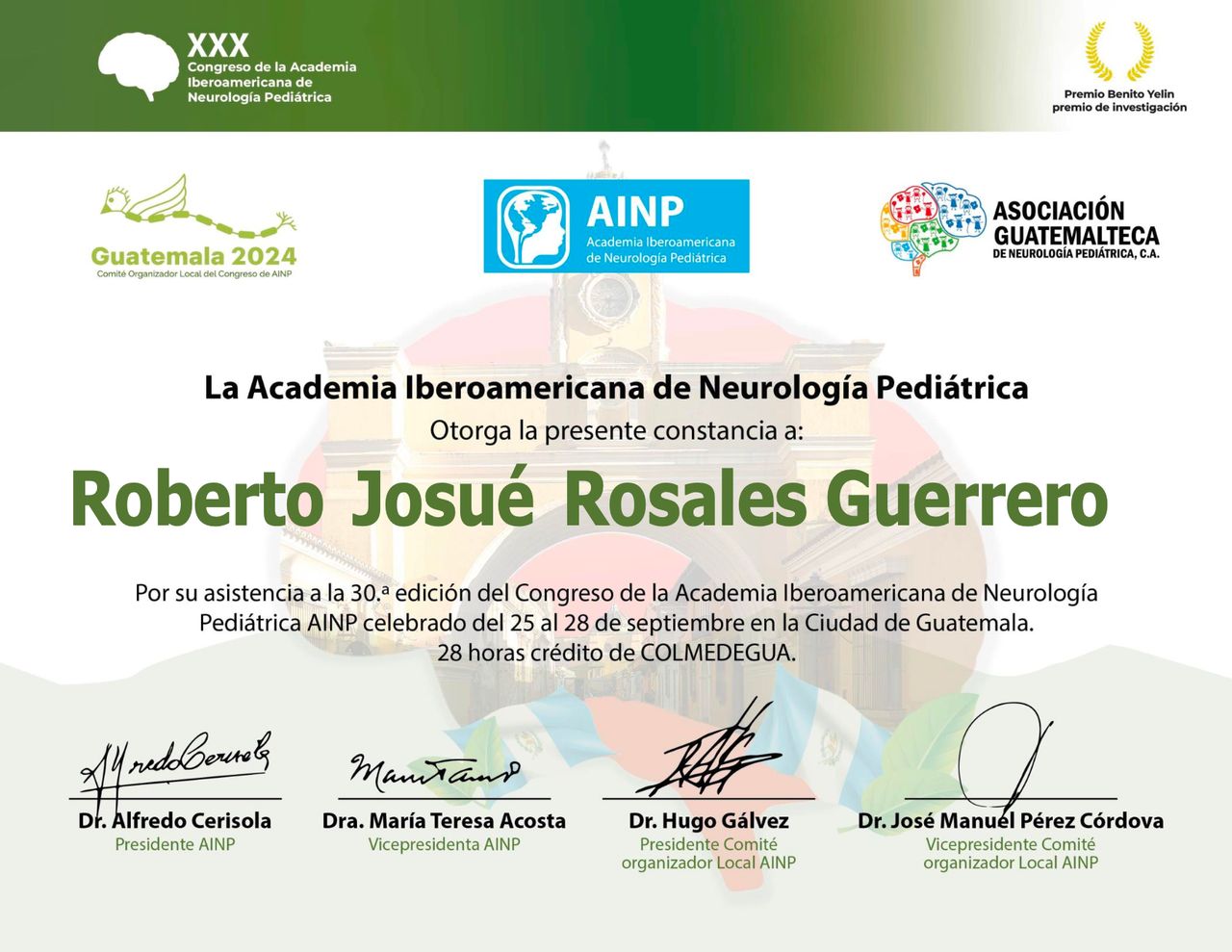 Doctor's credential certificate 1