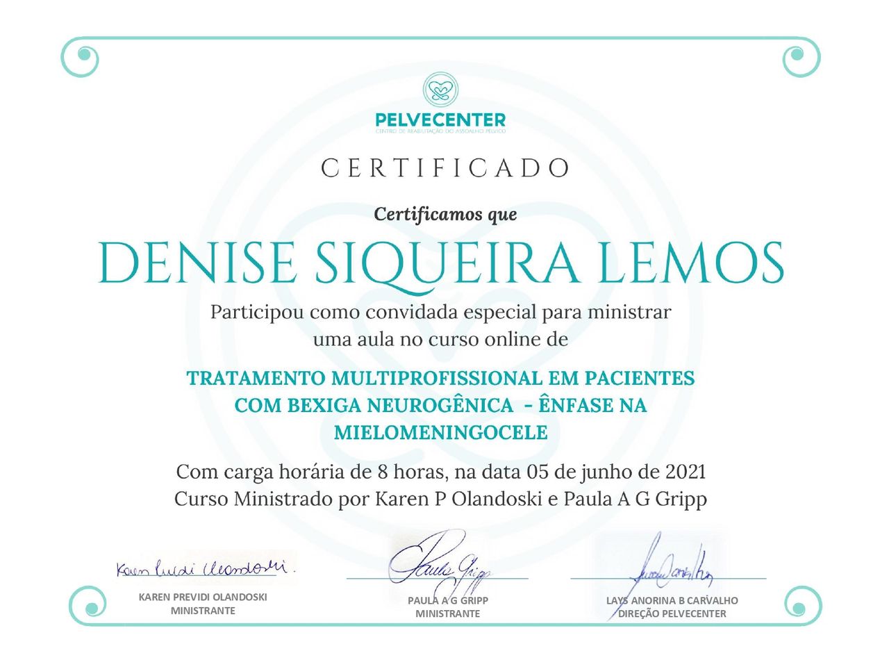 Doctor's credential certificate 5