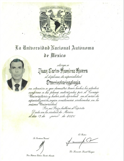Doctor's credential certificate 2