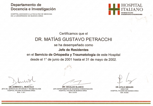 Doctor's credential certificate 1