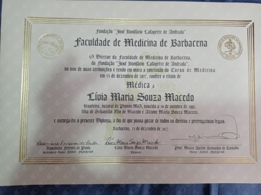 Doctor's credential certificate 3