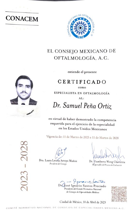 Doctor's credential certificate 1
