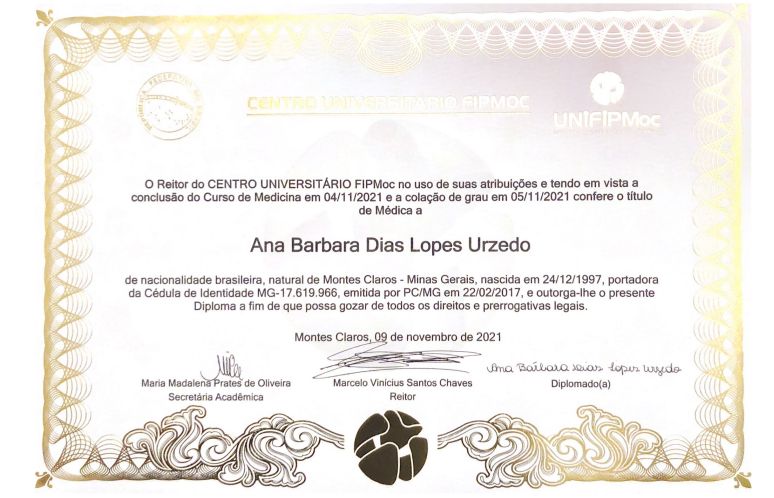 Doctor's credential certificate 3