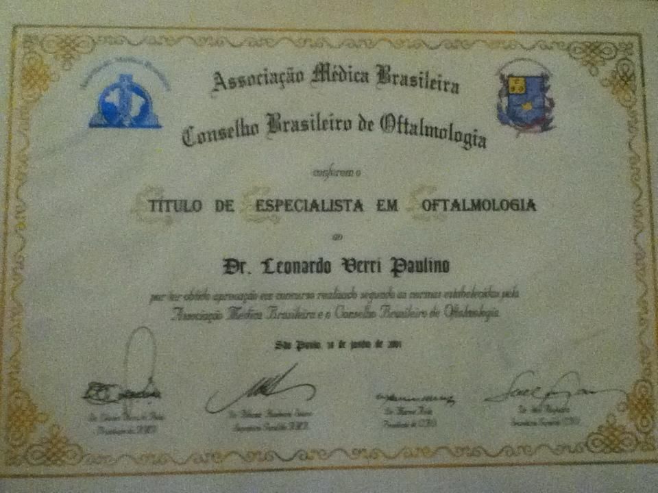 Doctor's credential certificate 1