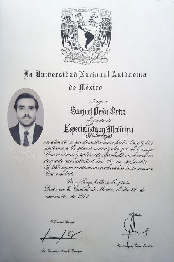 Doctor's credential certificate 3