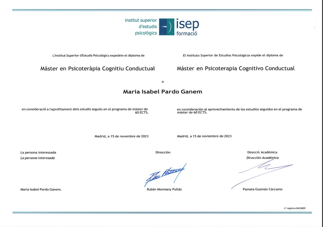 Doctor's credential certificate 2