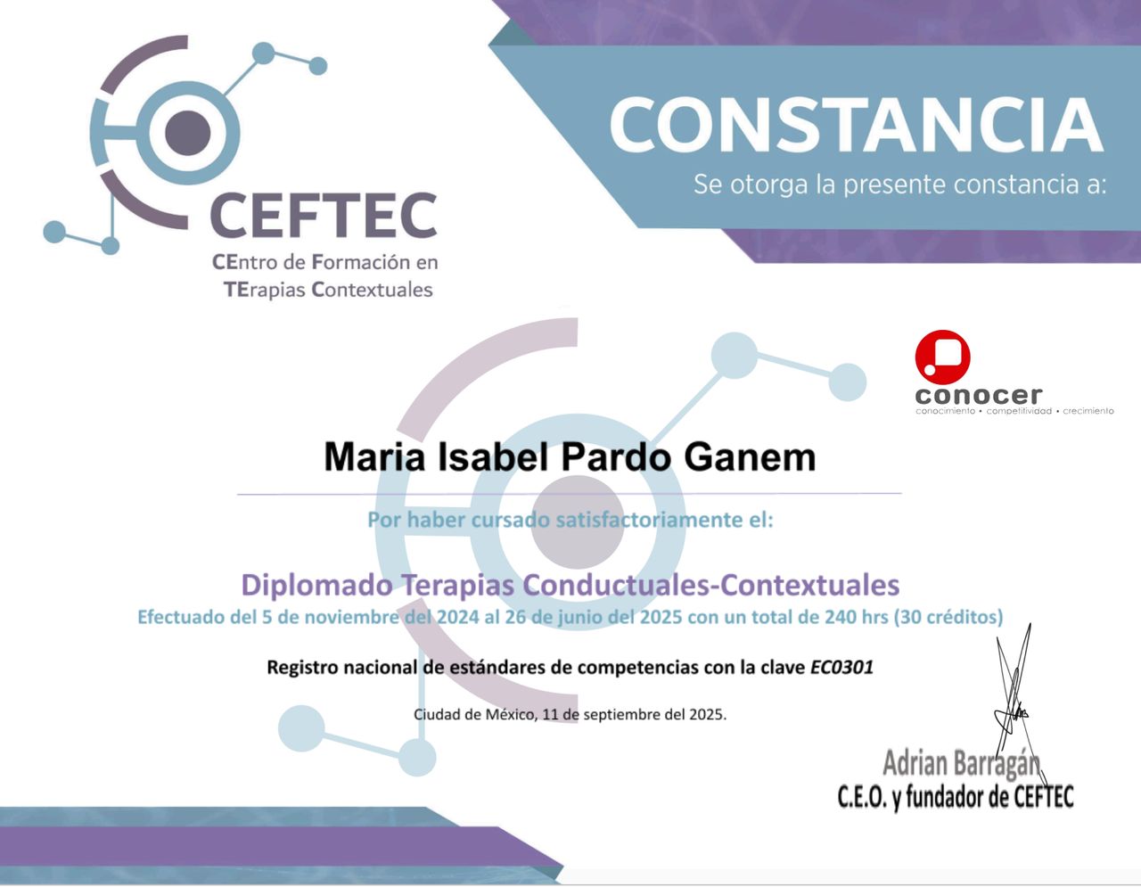 Doctor's credential certificate 3