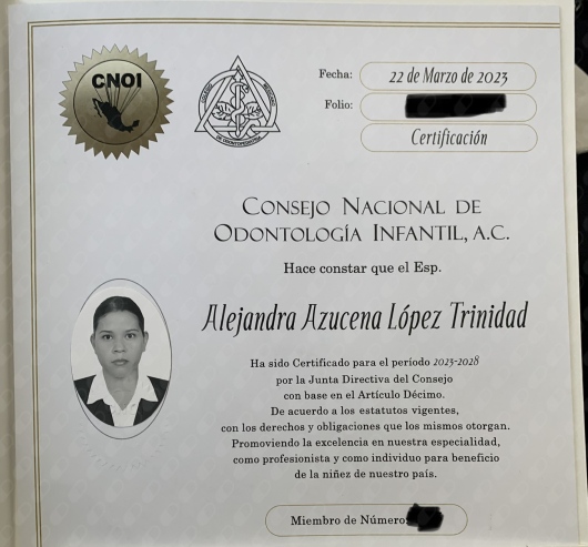 Doctor's credential certificate 3