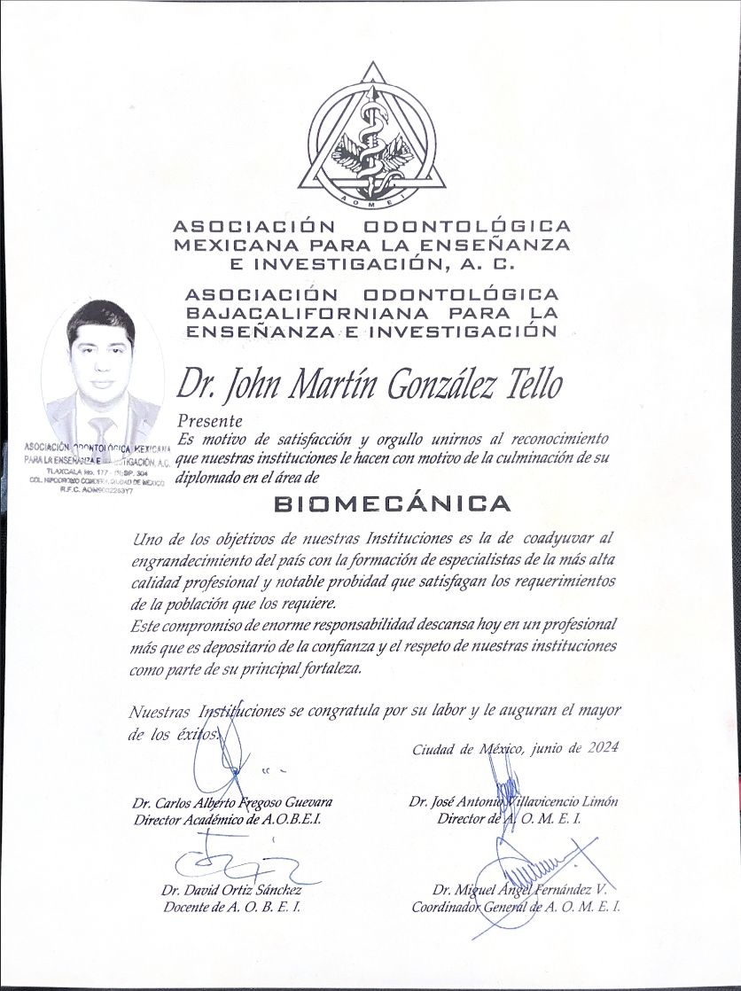 Doctor's credential certificate 1