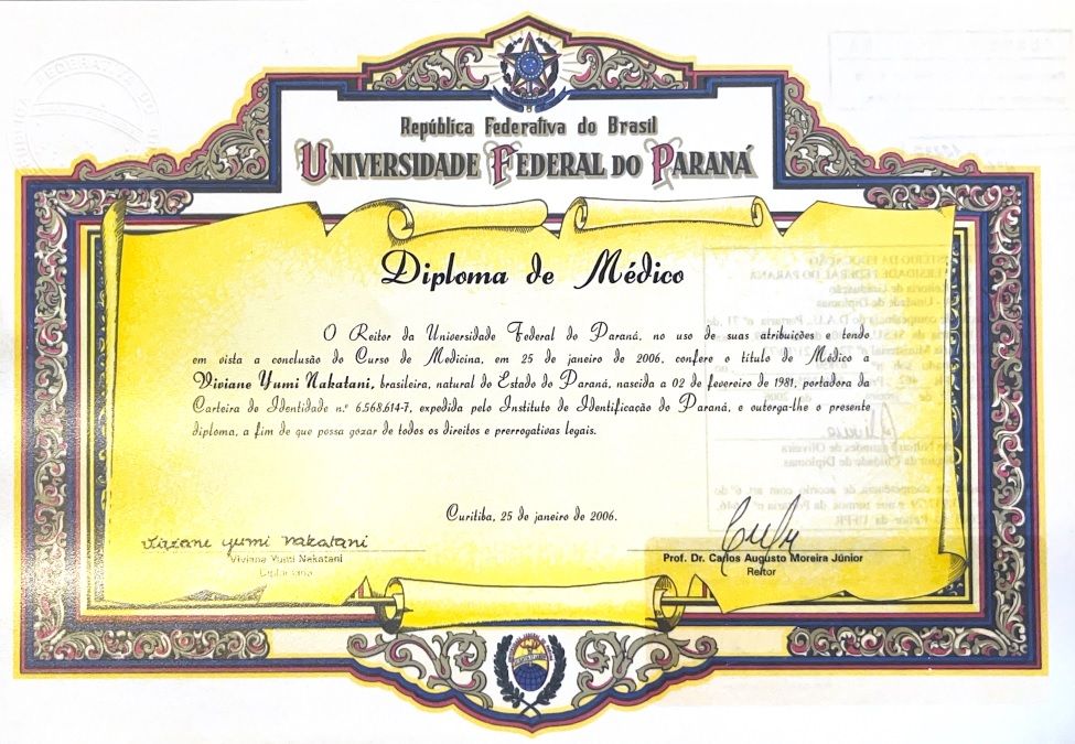 Doctor's credential certificate 1