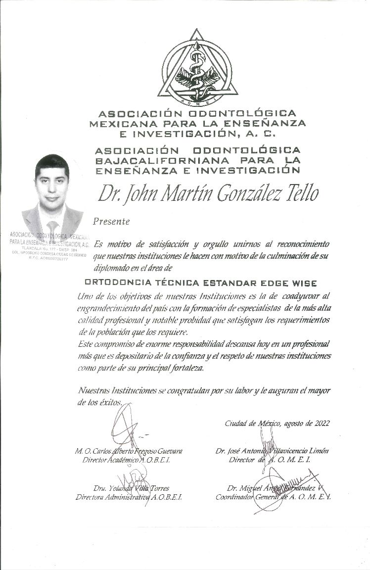 Doctor's credential certificate 2