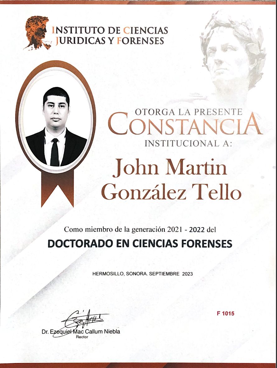 Doctor's credential certificate 4