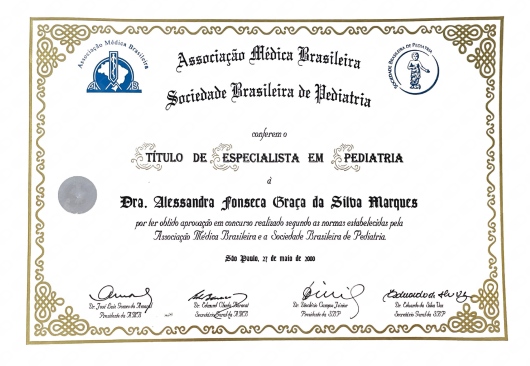 Doctor's credential certificate 1