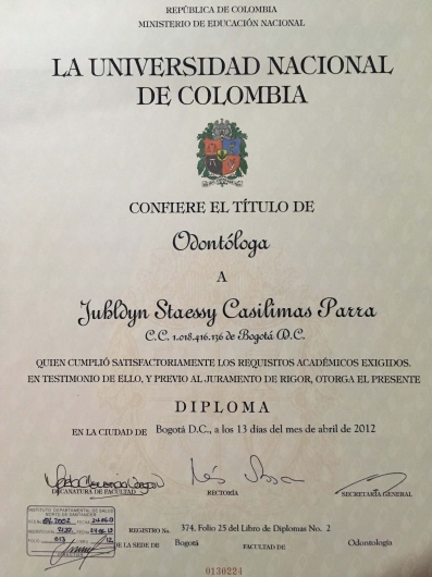 Doctor's credential certificate 2