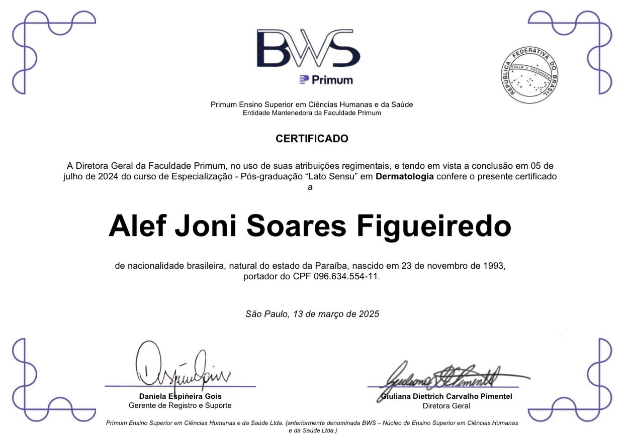 Doctor's credential certificate 1