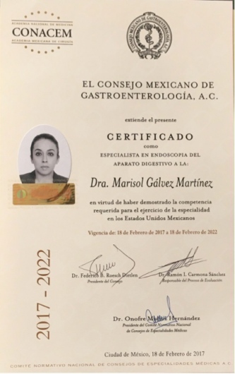 Doctor's credential certificate 2
