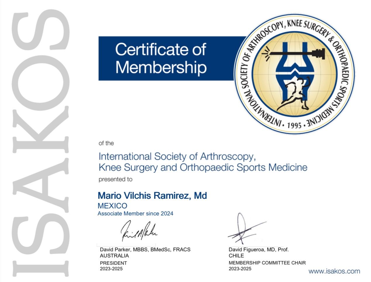 Doctor's credential certificate 2