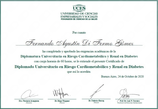 Doctor's credential certificate 2