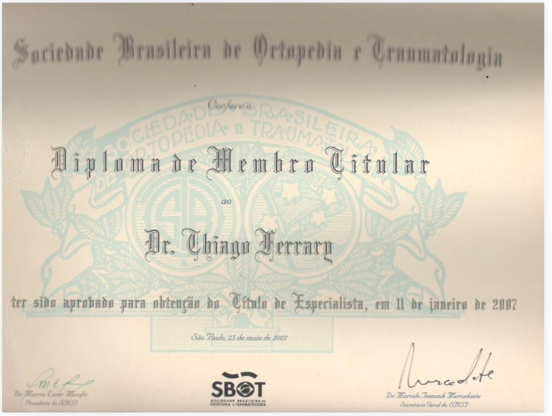 Doctor's credential certificate 1