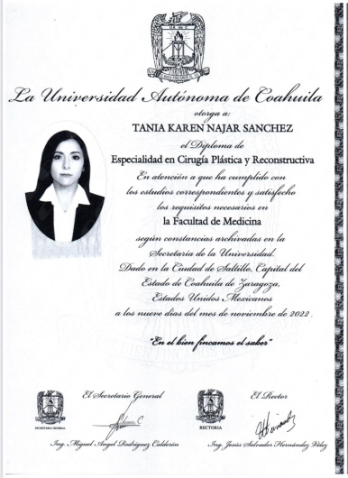 Doctor's credential certificate 1