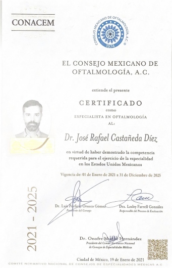 Doctor's credential certificate 1