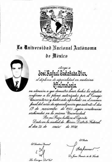 Doctor's credential certificate 4