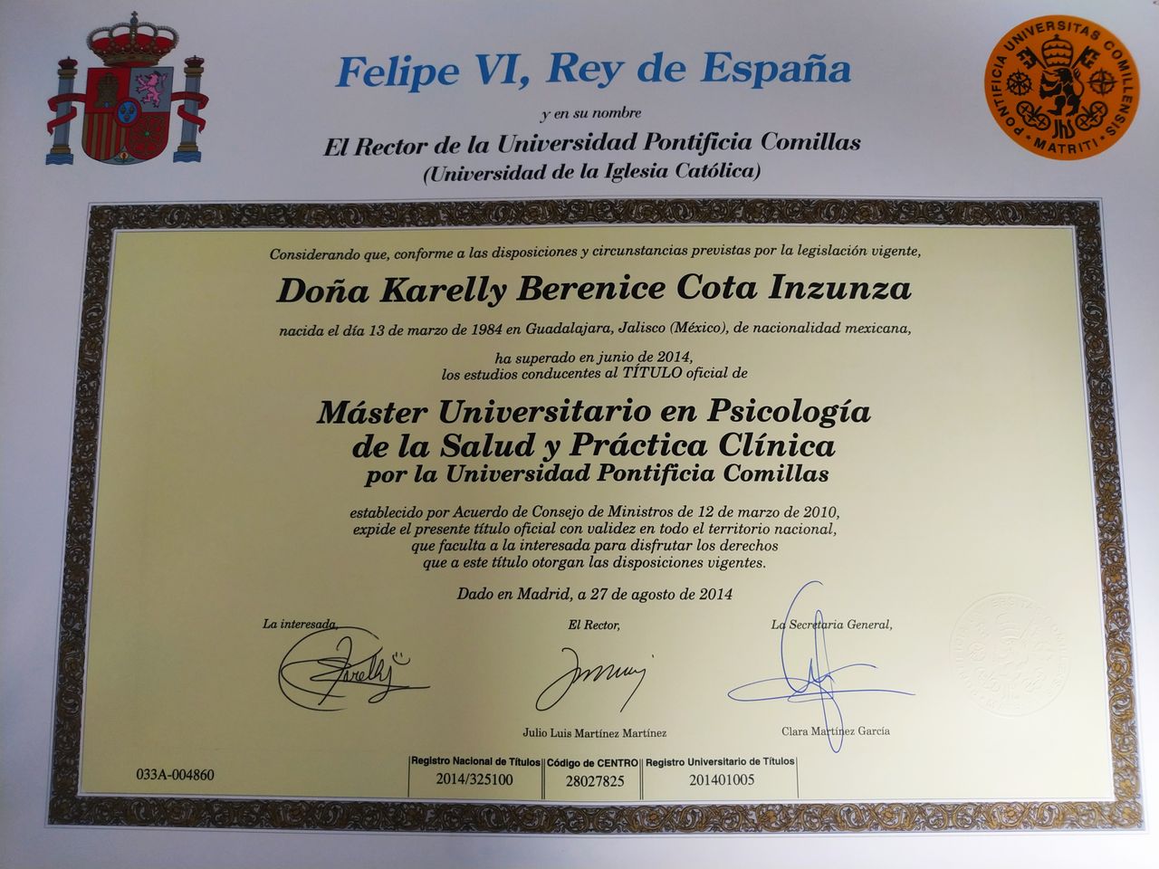 Doctor's credential certificate 1