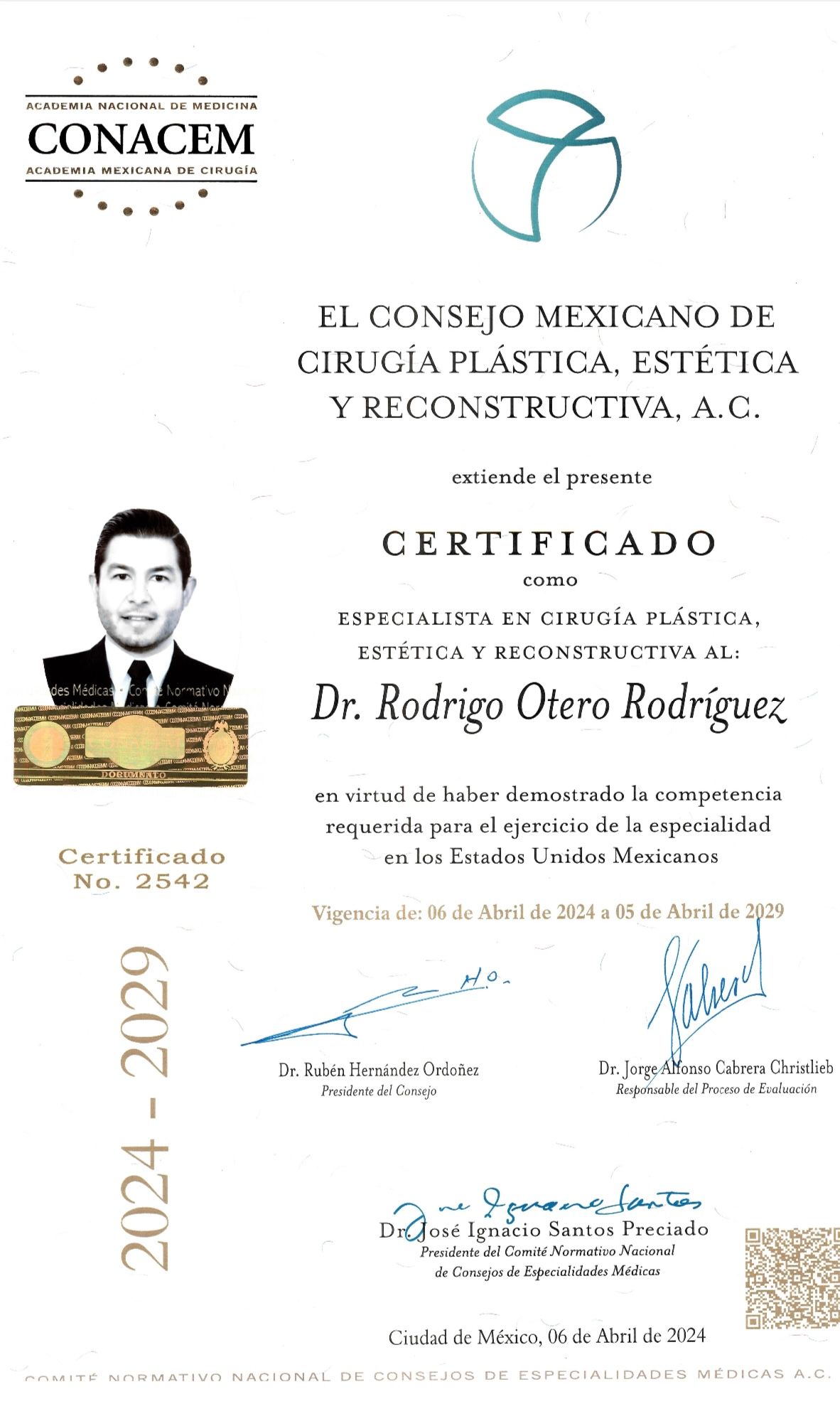 Doctor's credential certificate 1