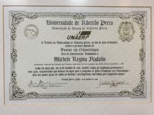Doctor's credential certificate 1