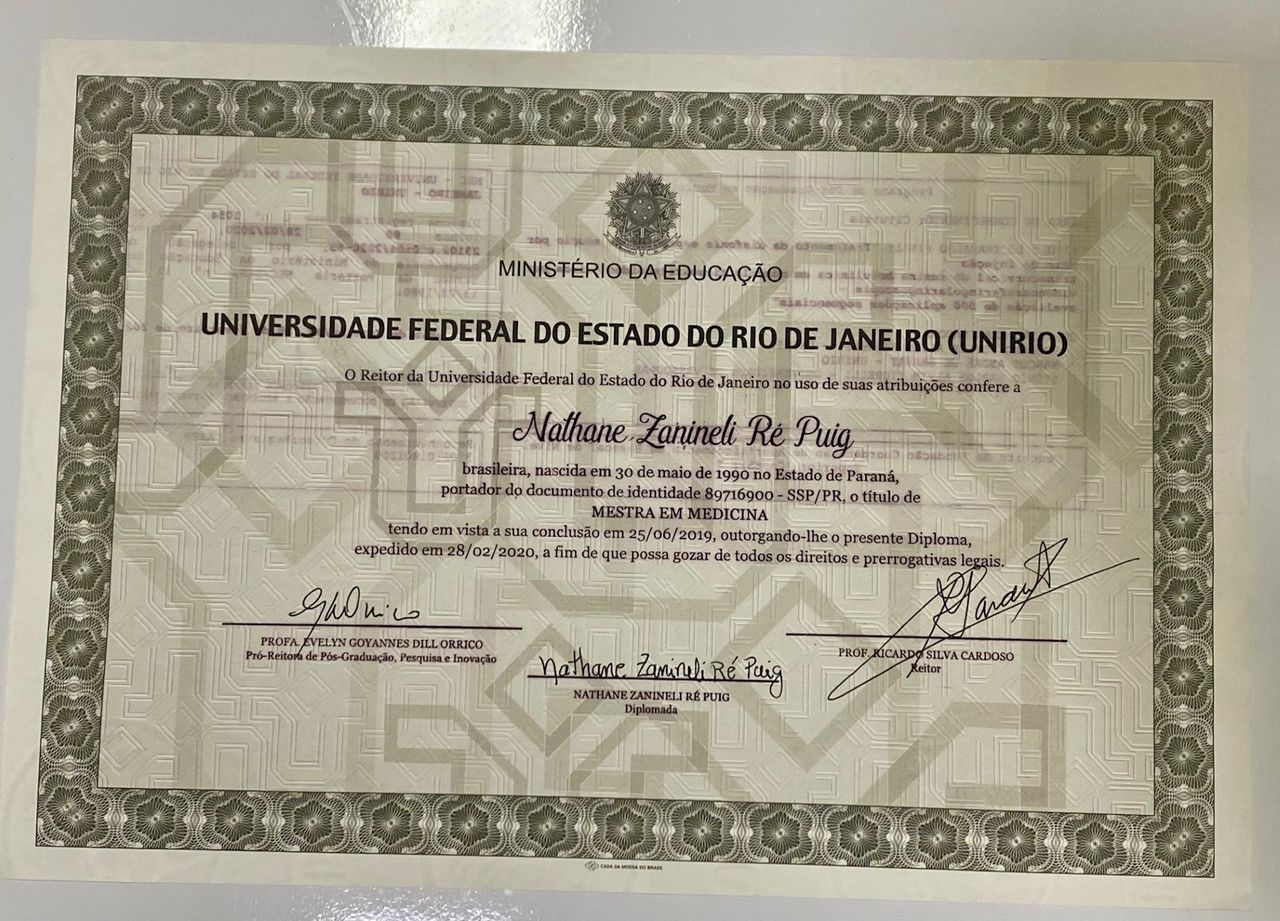 Doctor's credential certificate 1