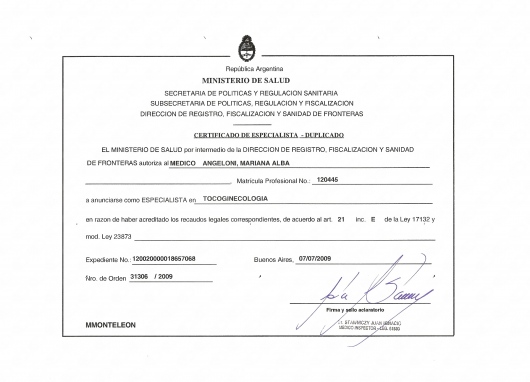 Doctor's credential certificate 3