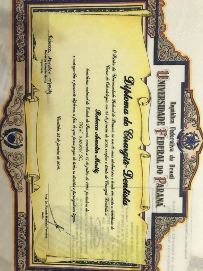 Doctor's credential certificate 1