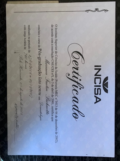 Doctor's credential certificate 1