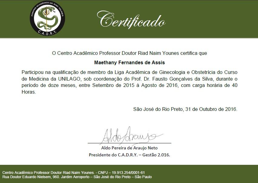 Doctor's credential certificate 3