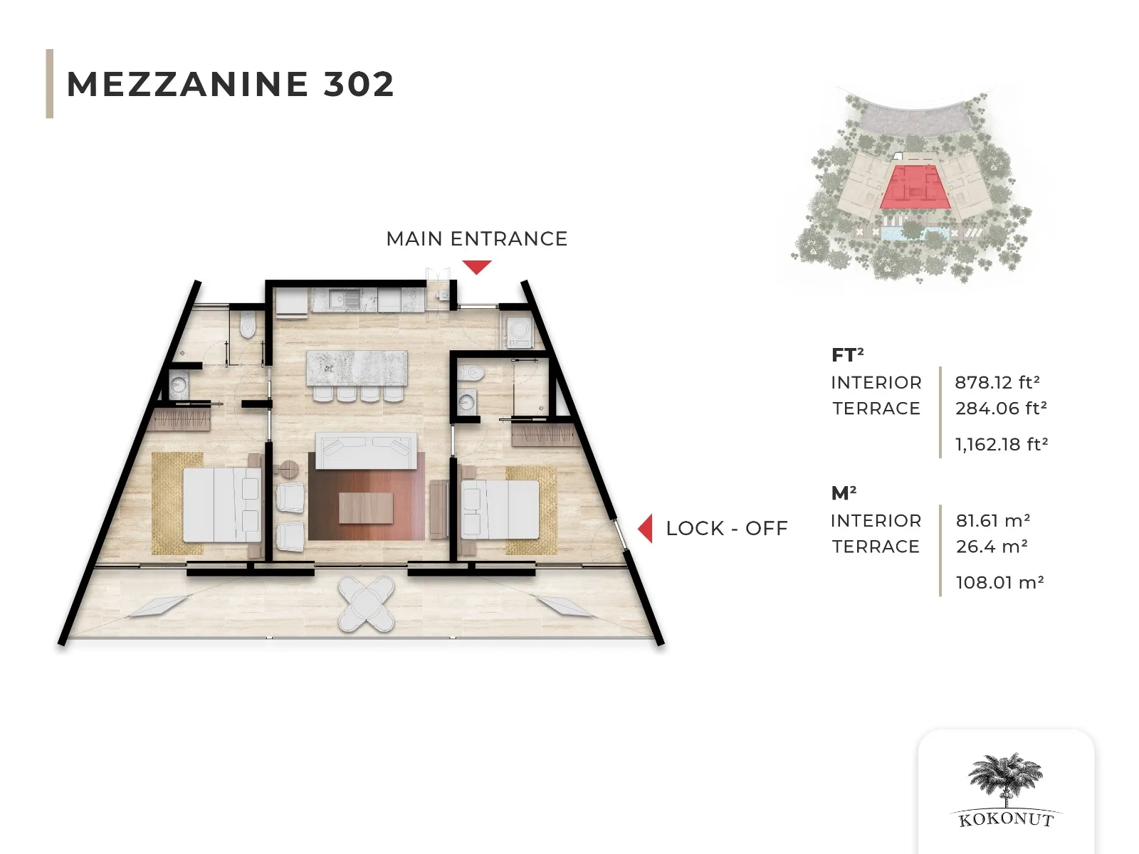 2 Bedroom Lock-Off Condo in Playa del Carmen