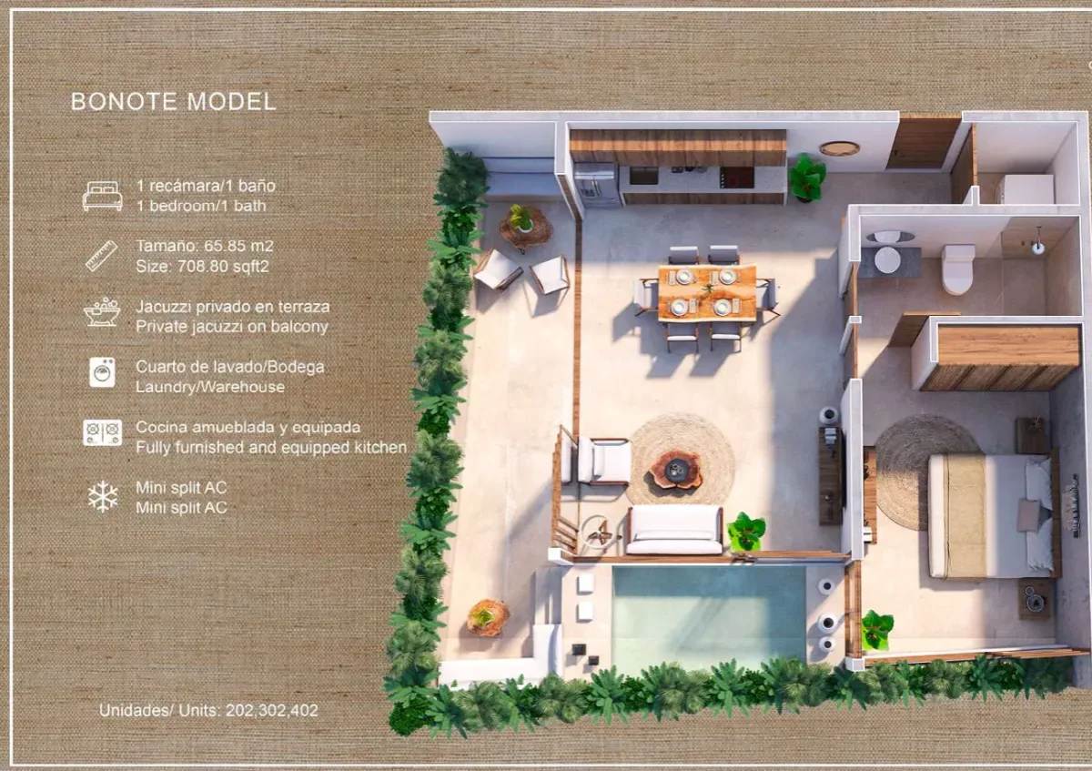 1 Bedroom Corner Apartment in La Veleta, Tulum