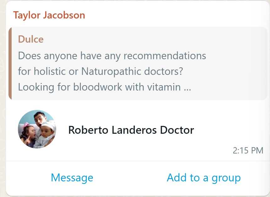 Recommendation screenshot