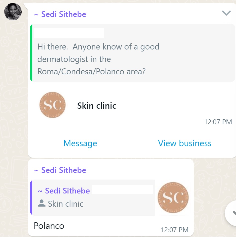 Recommendation screenshot