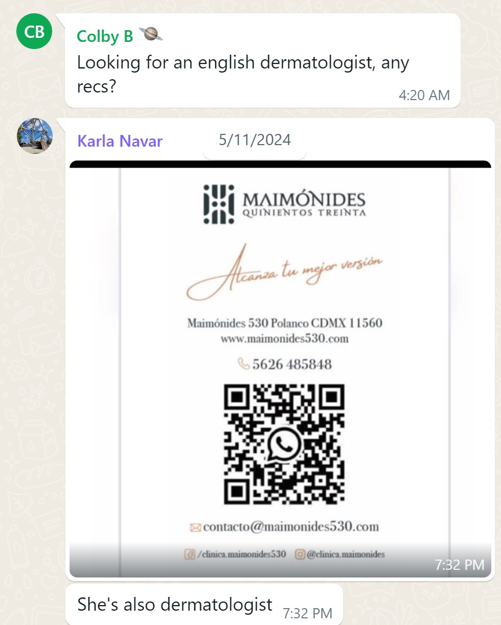 Recommendation screenshot