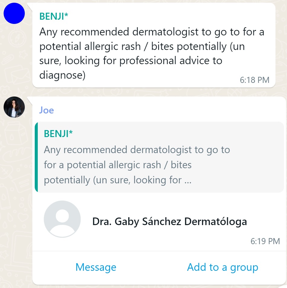 Recommendation screenshot