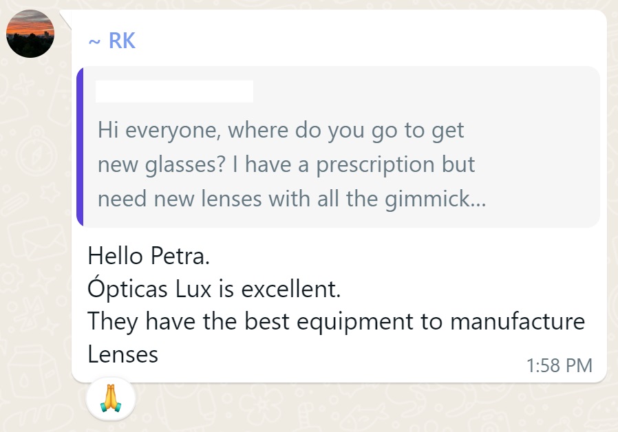 Recommendation screenshot